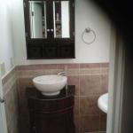 NEW  ANTIQUE  VANITY WITH VESSAL SINK AND MIRROR
