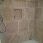 18X18 TRAVERTINE WITH RECESS SHAMPOO NOOK