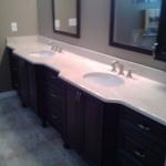 LONG VANITY WITH CUSTOM MARBLE TOP