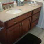 CUSTOM VANITY INTALLED WITH TOP