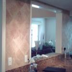 NEW GRANITE TOP, GRANITE BACK SPLASH AND TILE BACKSPLASH DIAMOND PATTERN