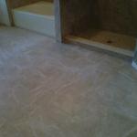 MATCHING FLOOR  12X12 PORCELIAN ITALIAN TILE INSTALLED OLD BRICK STYLE