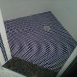 SHOWER BASE TILE PENNY TILE COBALT BLUE