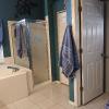 Bathroom before delete pantry closet and small shower/soaker tub make one large shower.